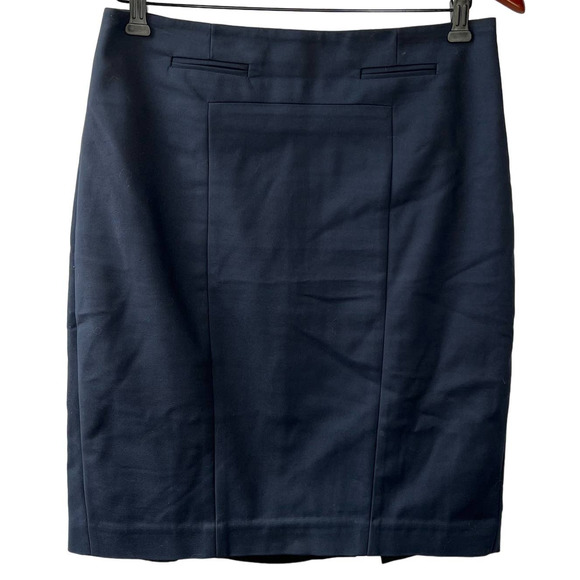Vintage DS Lab Navy Blue Pencil Skirt Size 6 - Picture 2 of 9